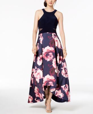 floral high low gown