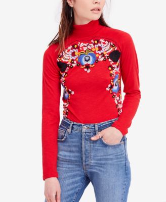 Free People Disco Rose Embroidered 