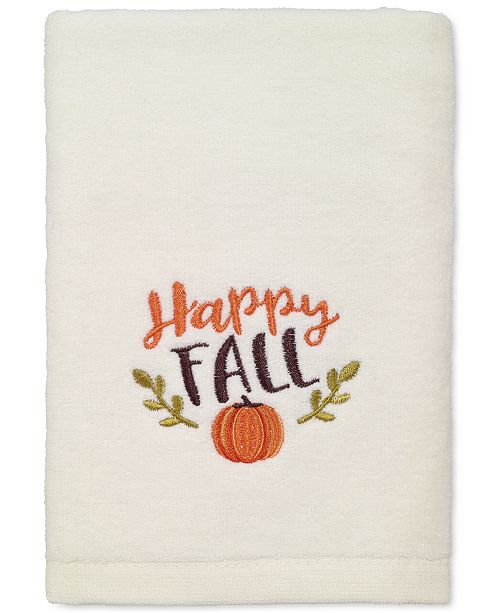 Avanti Last Act Happy Fall Cotton Embroidered Hand Towel Reviews Bath Towels Bed Bath Macy S