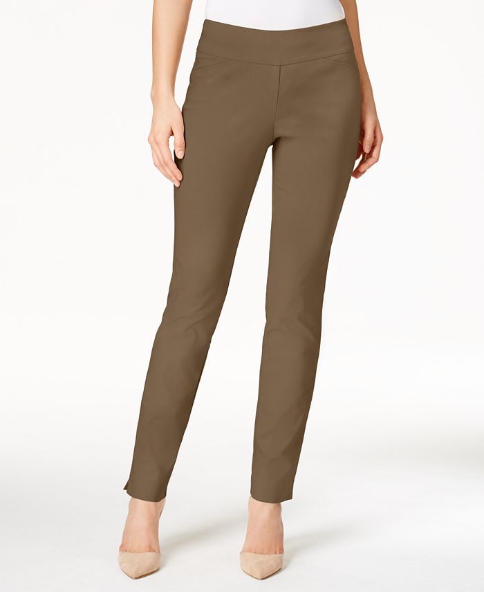 Charter Club Petite Slim-Leg Pull-On Pants, Created for Macy's & Reviews - Pants - Petites - Macy's