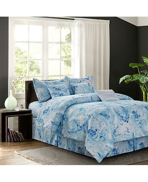Brown Grey Carrera 7 Piece Comforter Set Full Reviews Bed In A Bag Bed Bath Macy S