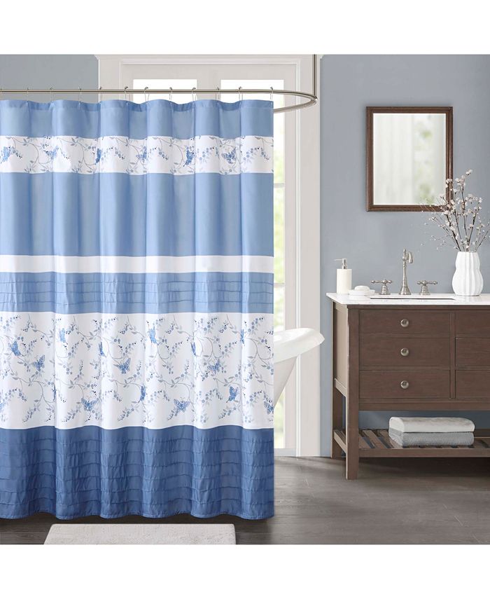 JLA Home Solandis Printed 72" x 72" Shower Curtain, Created for Macy's