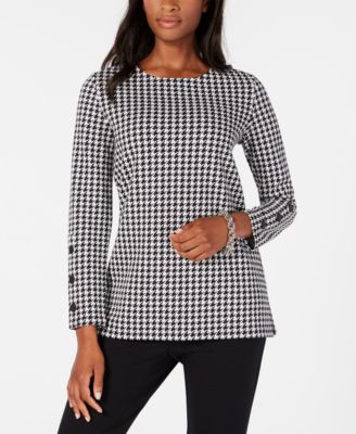 Tommy Hilfiger Houndstooth Top, Created 
