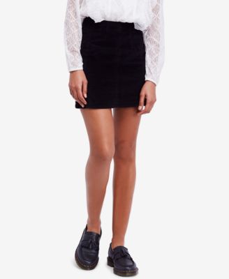 modern femme cord mini skirt
