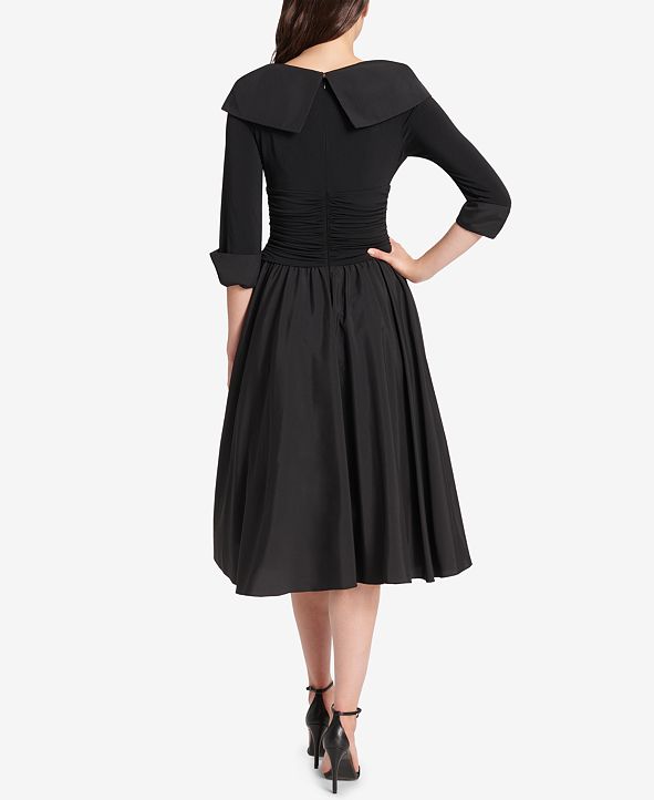 Jessica Howard Petite Portrait-Collar Fit & Flare Dress & Reviews ...