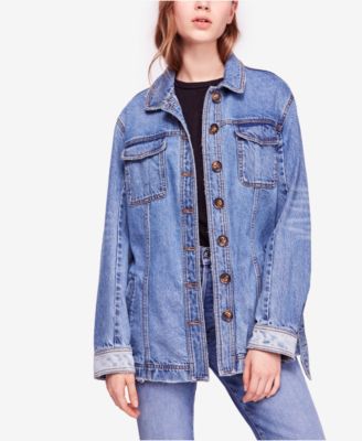 macys free people denim jacket