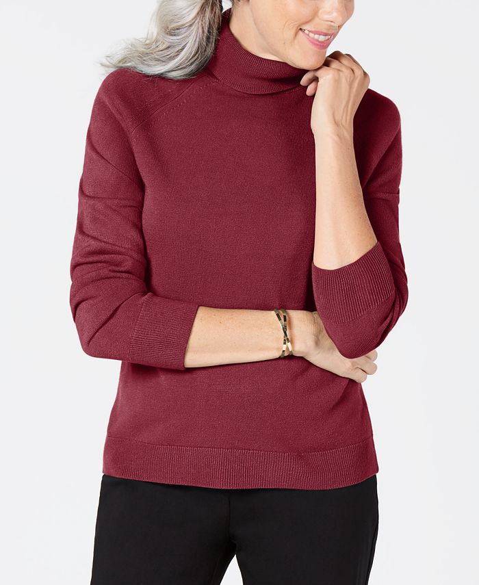Karen Scott Luxsoft Turtleneck Sweater, Created for Macy's & Reviews ...