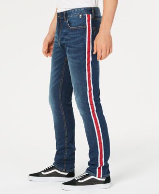 mens jeans side stripe