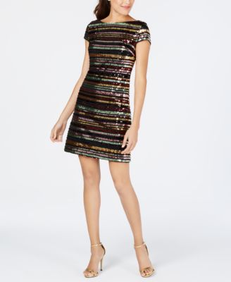 vince camuto white sequin dress