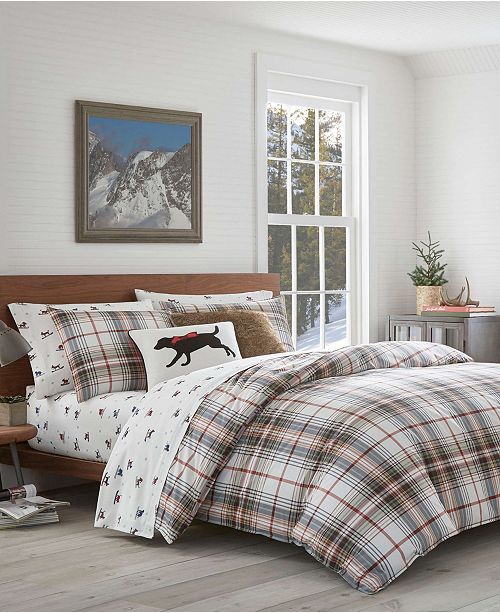 Eddie Bauer Classic Plaid Red Full Queen Comforter Set Reviews Comforters Fashion Bed Bath Macy S
