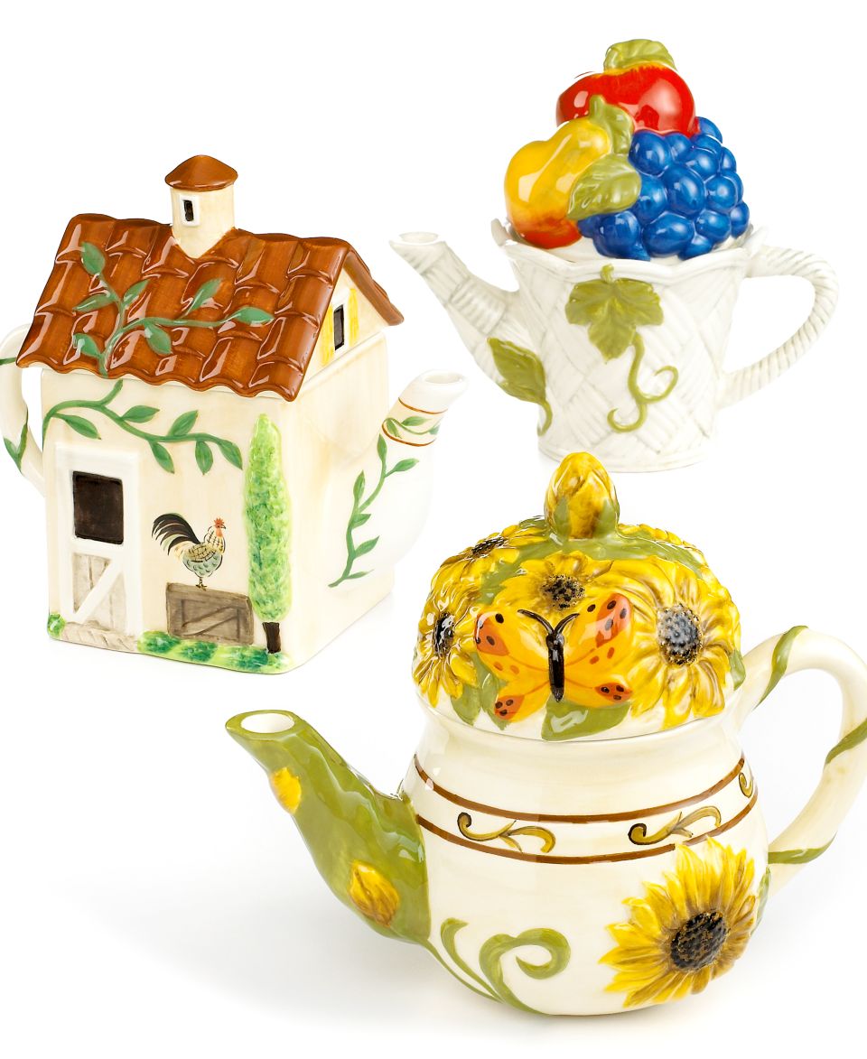 Pfaltzgraff Teapot, Embossed Orchard   Serveware   Dining