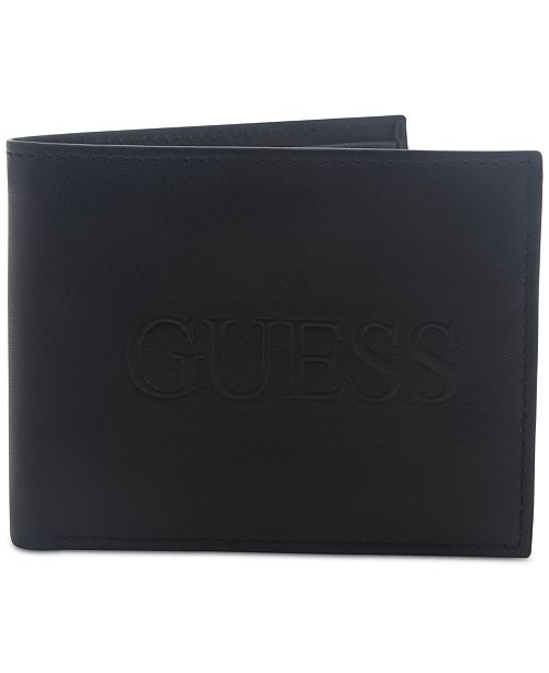 Guess Men S Pomona Rfid Leather Wallet Reviews All Accessories Men Macy S