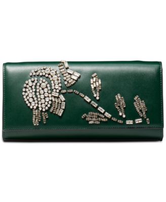 bellamie embellished leather clutch