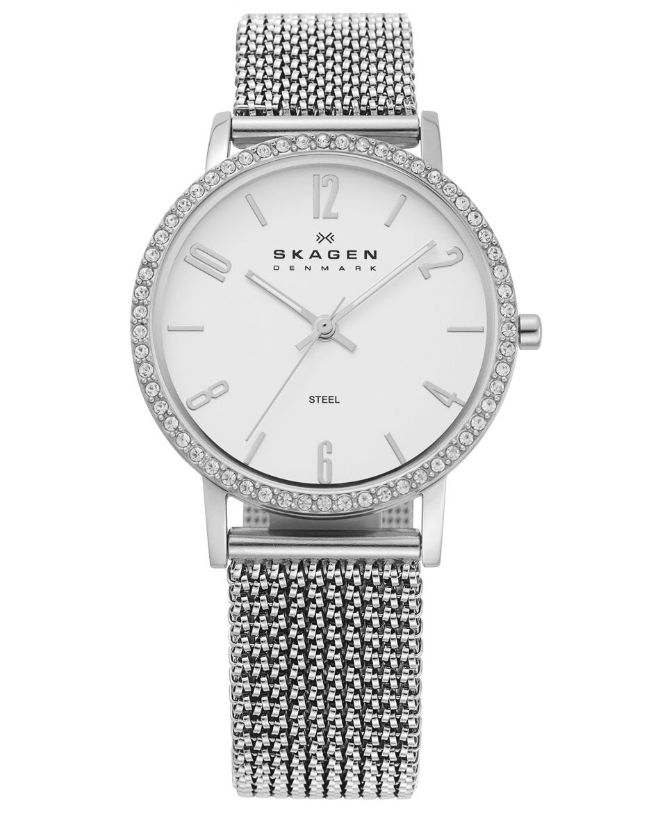 Skagen Denmark Watch, Womens Stainless Steel Stretch Mesh Bracelet