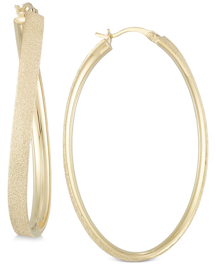 Simone I. Smith Simone I Smith Satin-Finished Hoop Earrings in 18k Gold over Sterling Silver ...