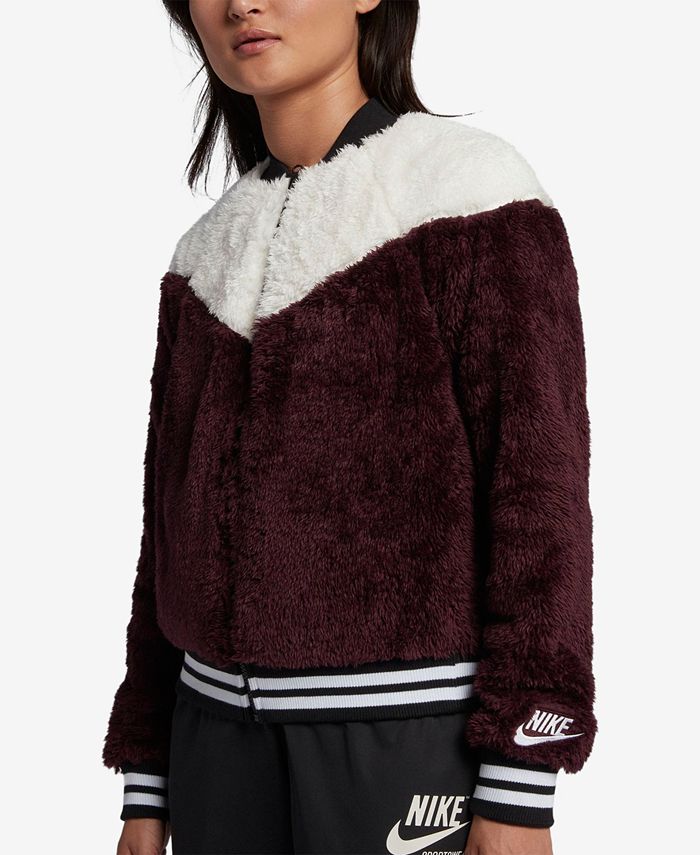 nike fleece bomber