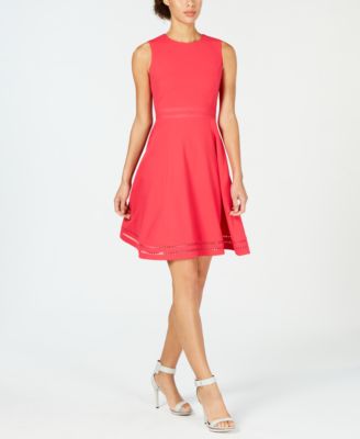 calvin klein illusion fit and flare dress