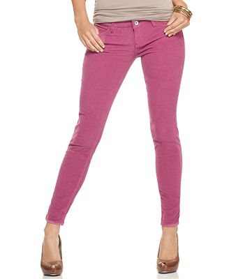 GUESS? Jeans, Star Power Skinny Corduroy Pink Wash - Jeans - Women - Macy's