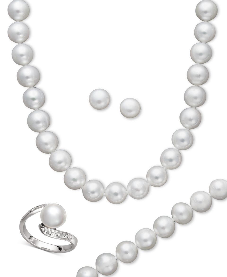 Pearl Jewelry Set, Sterling Silver Cultured Freshwater Pearl and