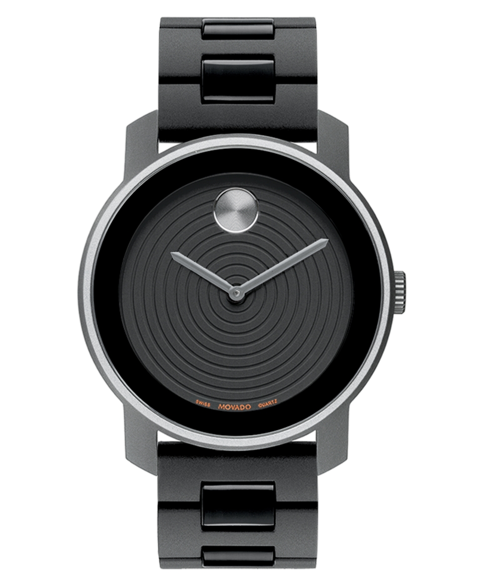 Movado Watch, Mens Swiss Bold Black TR90 Polymer Bracelet 44mm