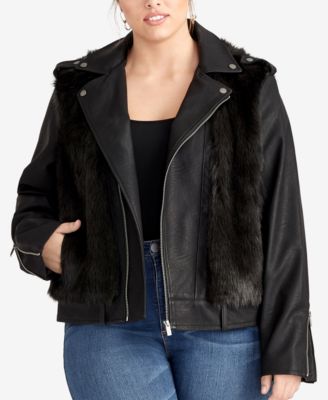 rachel roy faux fur jacket