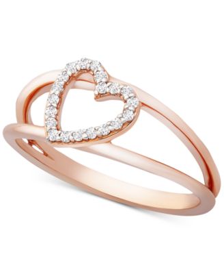 macy's engagement rings rose gold