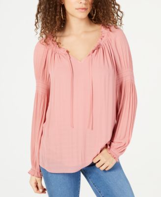 macys pink tops