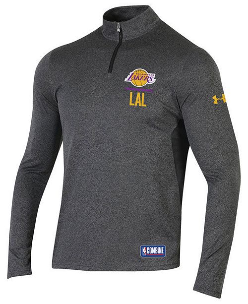 Under Armour Men S Los Angeles Lakers Combine Authentic Season Quarter Zip Pullover Reviews Sports Fan Shop By Lids Men Macy S
