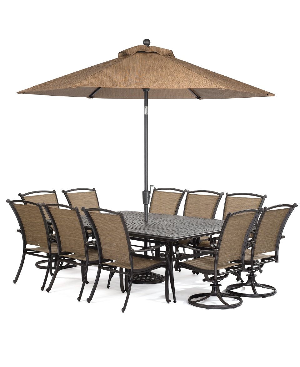 Paradise Outdoor Patio Furniture, 11 Piece Set (84 x 60 Dining Table