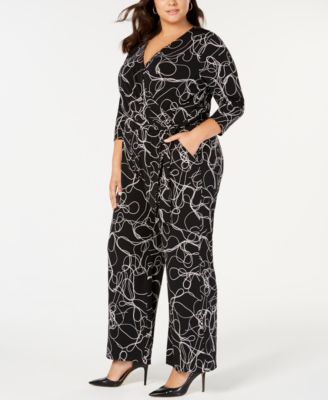macys plus size white jumpsuits