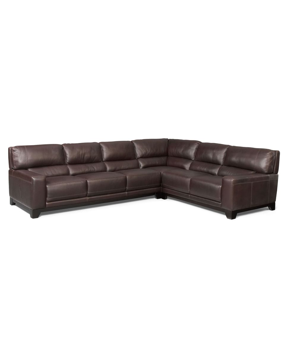 Leather Sectional Sofa, 3 Piece (Sofa, Corner Unit and Loveseat) 128