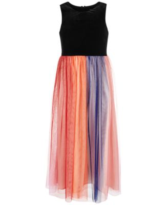 rainbow sequin maxi dress