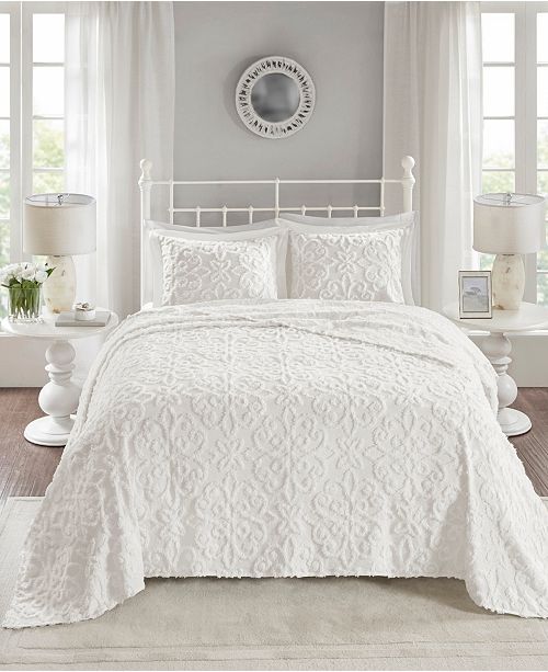 Madison Park Sabrina 3 Pc Tufted Cotton Chenille Bedspread Sets Reviews Quilts Bedspreads Bed Bath Macy S