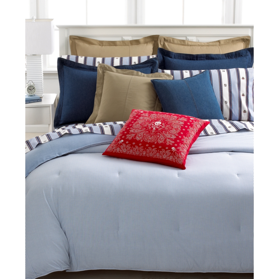   by Ralph Lauren Bedding, Reversible Stripe Oxford Twin Comforter