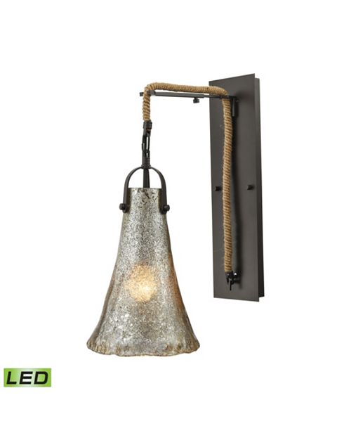 Elk Lighting Hand Formed Glass 1 Light Wall Sconce In Oil Rubbed Bronze Reviews Home Macy S