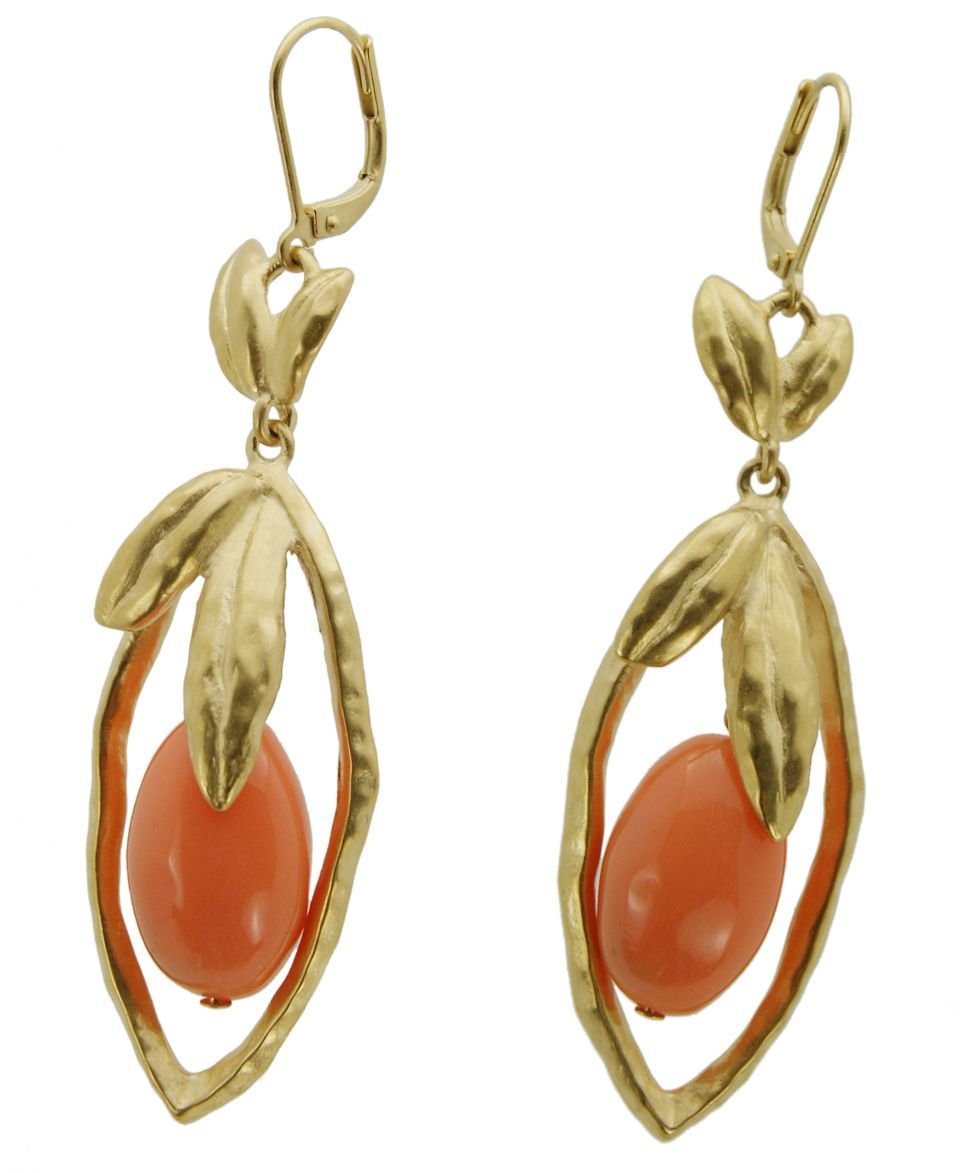 Tahari Necklace, Coral Bead and Leaf Necklace   Fashion Jewelry