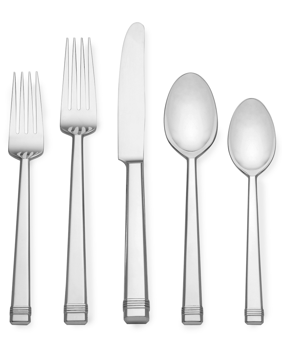 Lenox Flatware 18/10, Banded 5 Piece Place Setting   Flatware