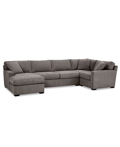 Furniture Radley 4 Pc Fabric Chaise Sectional Sofa With Corner Piece Created For Macy S Reviews Furniture Macy S