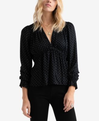 lucky brand polka dot top