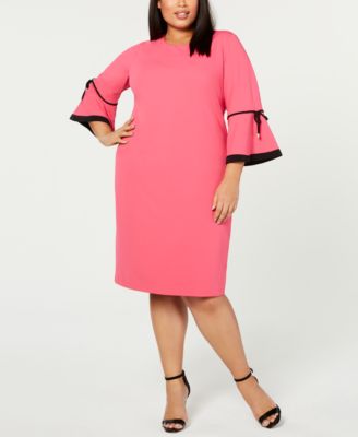 plus size flare sleeve dress