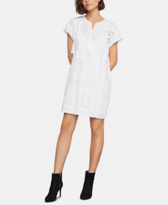 eyelet shift dress