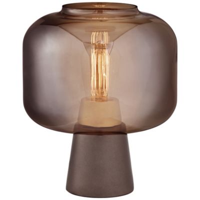 smoked glass table lamp