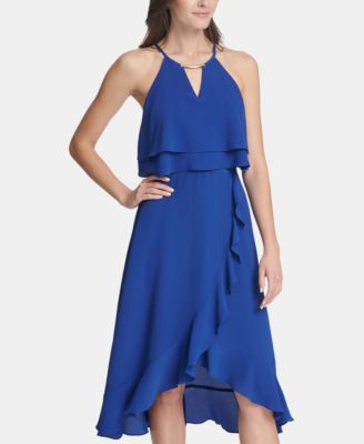 kensie ruffled popover dress