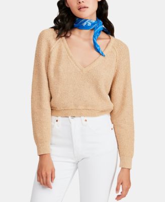 free people high low sweater