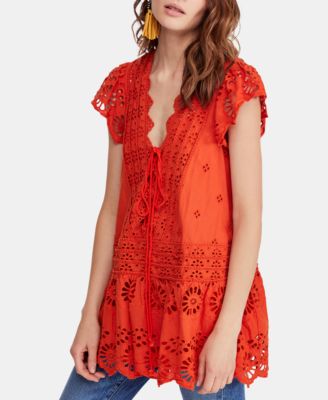 free people esperanza eyelet mini dress