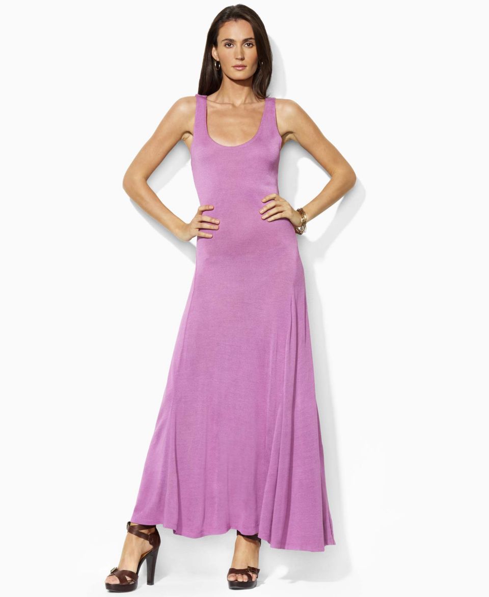 Lauren by Ralph Lauren Dress, Josefine Sleeveless Silk Scoopneck Maxi