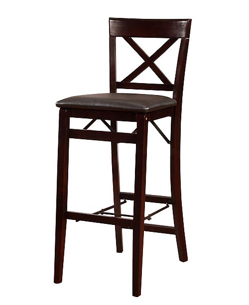 Linon Home Decor Triena X Back Folding Bar Stool Reviews Furniture Macy S