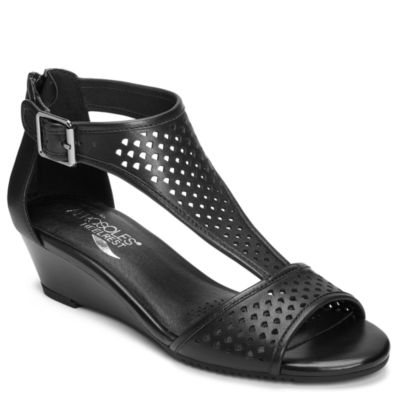 low wedge white sandals