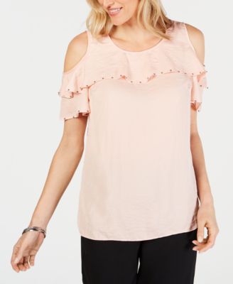 macys ruffle top