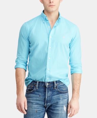 Slim Fit Garment-Dyed Twill Shirt 